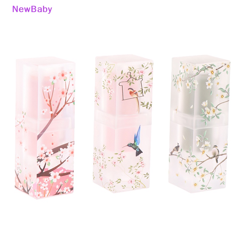 Newbaby Scrub Square Lip Tube Wadah Lip Balm Kosong Tabung Bibir DIY Sample Pack ID