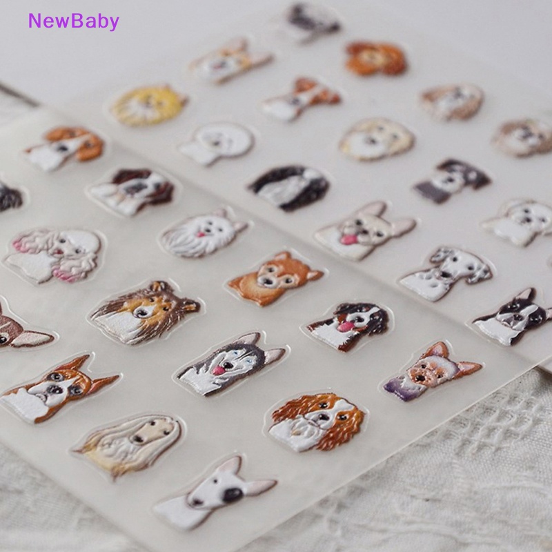 Newbaby Decal Nail Art 5D Timbul, Stiker Kuku Anjing Puppy Untuk Pecinta Anjing &amp; Kucing ID