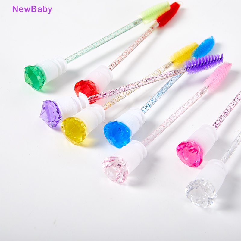 Newbaby Alat Ekstensi Bulu Mata Sikat Alis Bulu Mata Tongkat Maskara Tabung Berlian Reusable ID