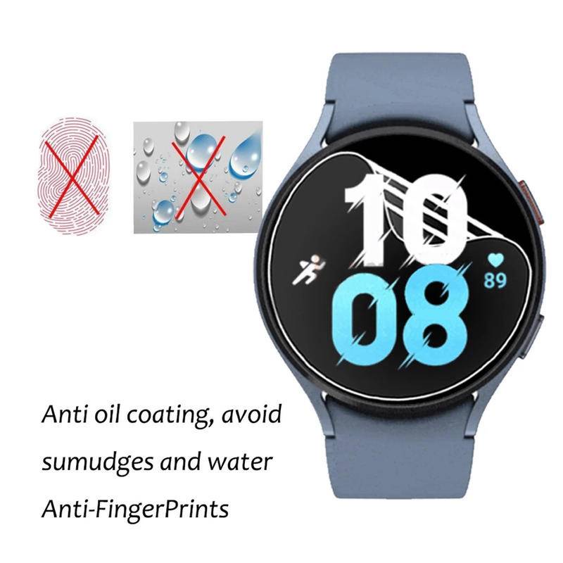 Untuk Samsung Galaxy Watch5 4 44mm 40mm Hydrogel Film TPU HD Bening Pelindung Film Pelindung Layar Untuk Samsung Galaxy Active2 44mm 40mm Bukan Kaca