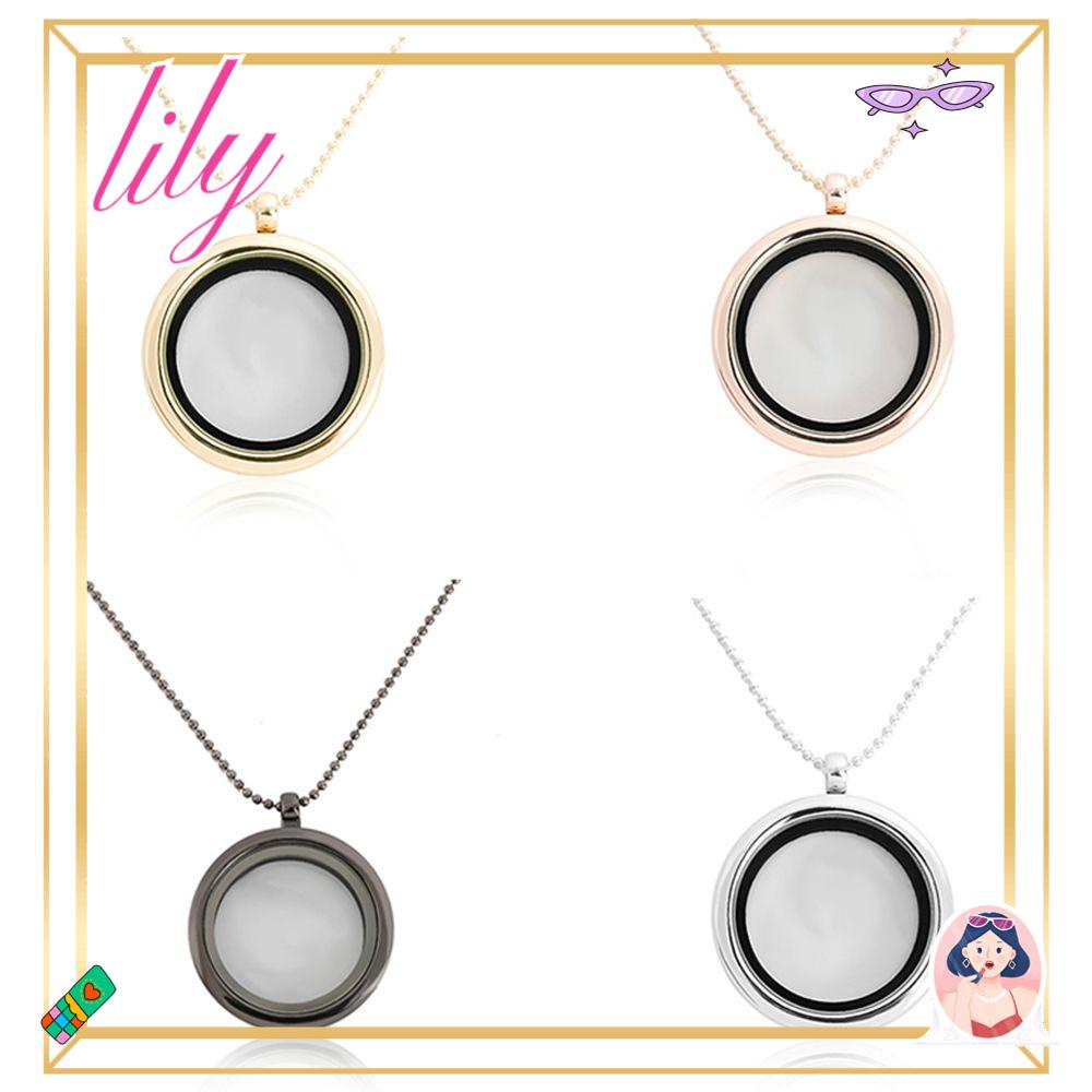 Lily Liontin Liontin Kalung Wanita Charms Berlian Imitasi Mengambang Perhiasan