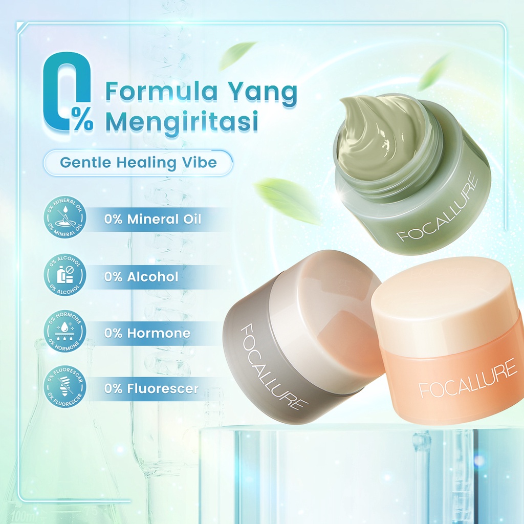 FOCALLURE Cleansing Clay Mask Anti Pores Mild Moisturizing Non-irritating Cleansing Mud Film FASC12 Masker Pembersih