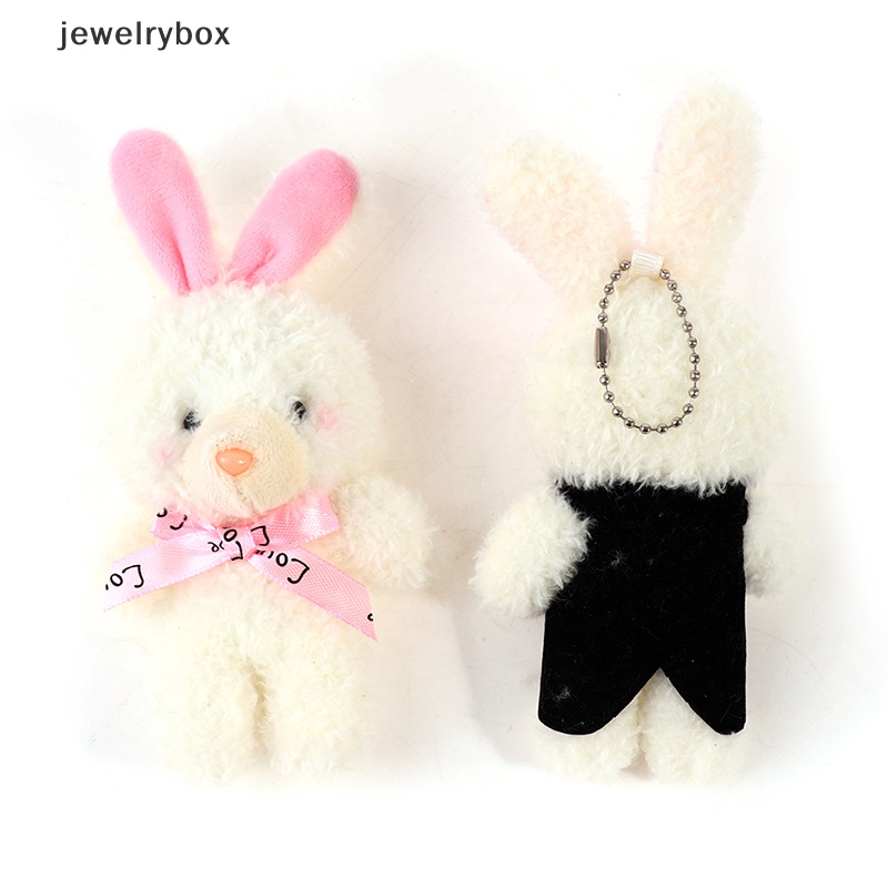 [jewelrybox] Cinta Lucu Blush Little White Rabbit Lembut Katun Hewan Boneka Mainan KeyChai Boutique