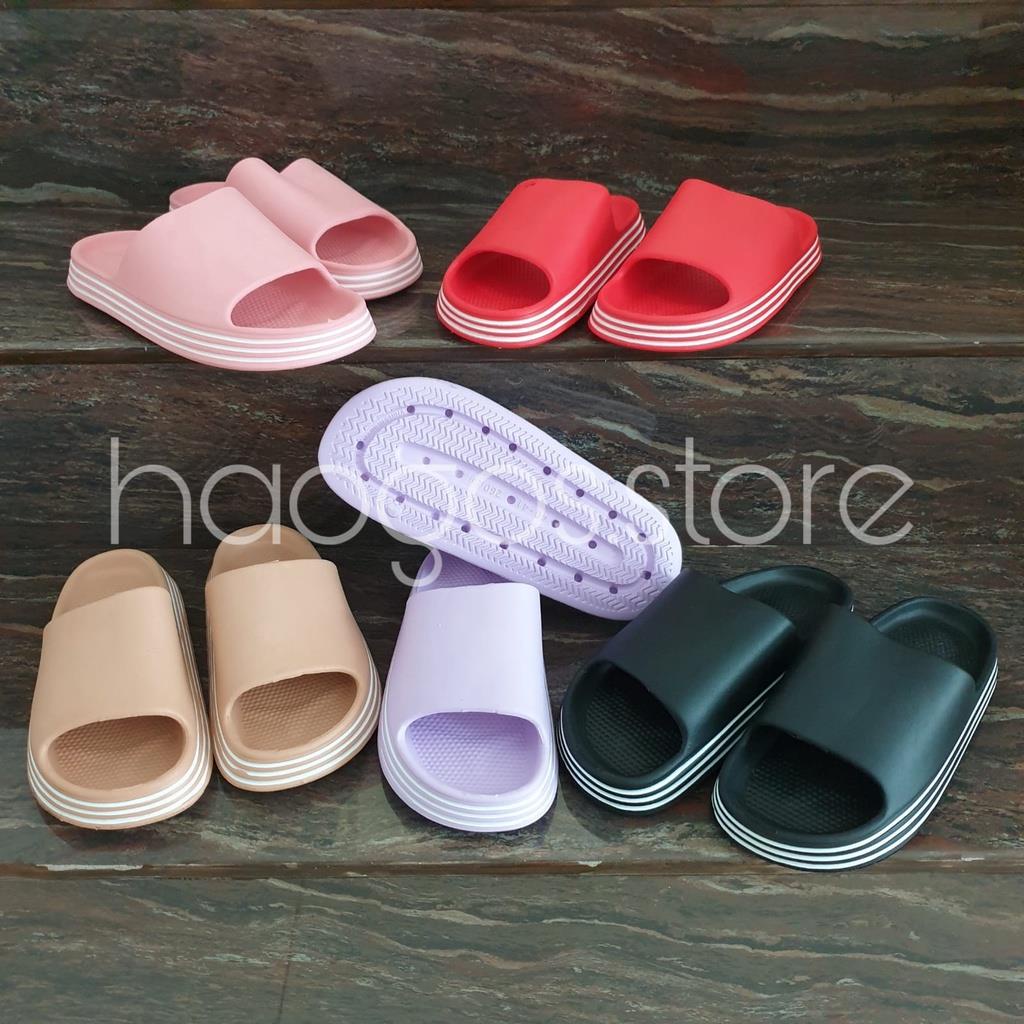 Sandal Slop EVA Phylon Simple Polos Garis 3 AS 219B 36-41