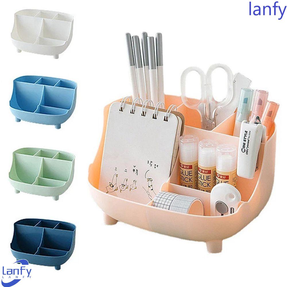 Lanfy Desktop Organizer Kreatif6 Gird Siswa Alat Tulis Stand Box Makeups Pensil Penyimpanan Tempat Pulpen