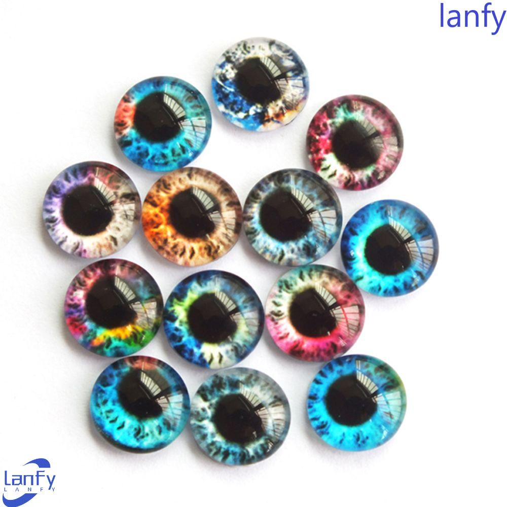 Lanfy Mata Boneka Dolls Aksesoris DIY Craft Handmade Perhiasan Kaca Bulat Mata Palsu Cabochon DIY Toy Eyes