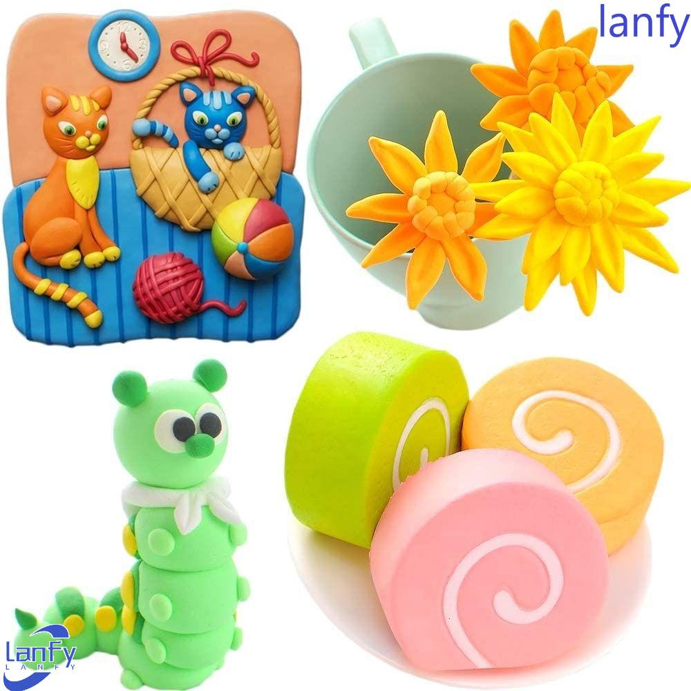 Lanfy Mainan Tanah Liat Ultra-Ringan Mainan Edukasi Clay Lembut Playdough Slimes Mainan Diy Slime Perlengkapan Diy Kreatif Clay Light Clay Mainan Diy Karet Lumpur Lembut Plastisin Mainan