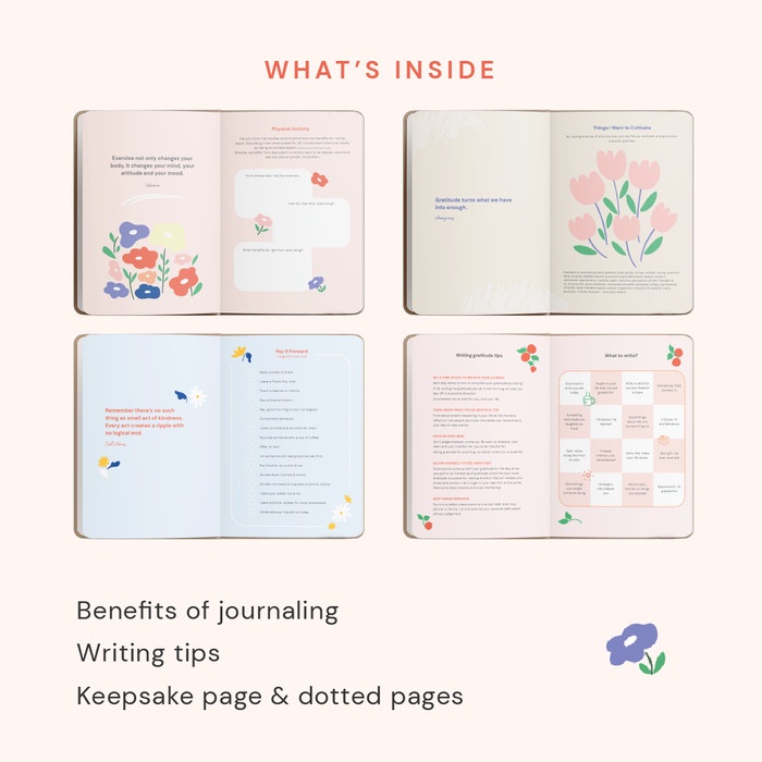 

Thre Gratitude Journal + Custom Nama - Blush