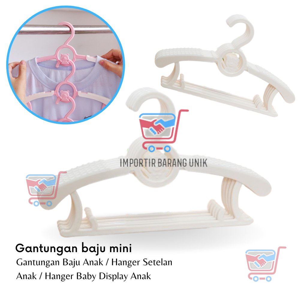 IMB -H305- Gantungan Baju Mini - Gantungan Baju Bayi - Gantungan Plastik Mini Baju Bayi