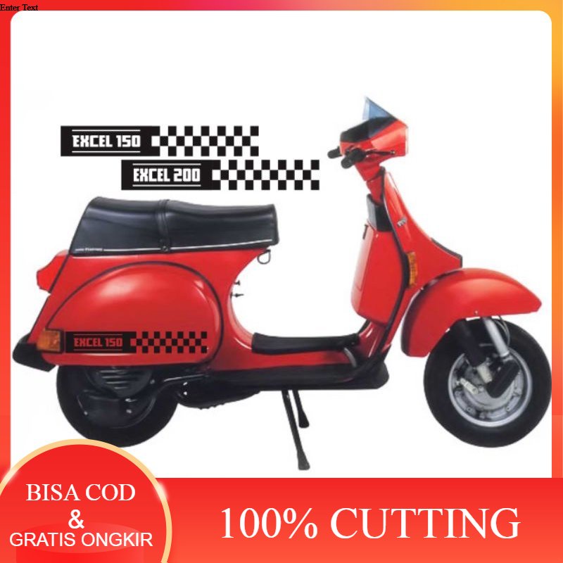 STICKER VESPA P150XE VESPA EXCEL 150 VESPA EXCEL 200 STICKER CUTTING BOX VESPA