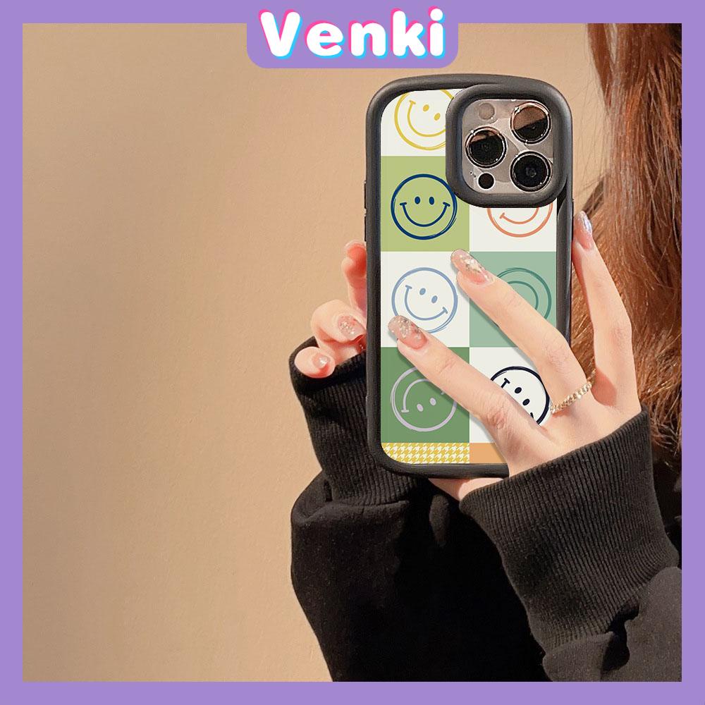 VENKI - For iPhone 11 iPhone Case Matte TPU Soft Case Black Beige Shockproof Protection Camera Smiley Chess Board Compatible with iPhone 14 13 Pro max 12 Pro Max xr xs max 7 8Plus