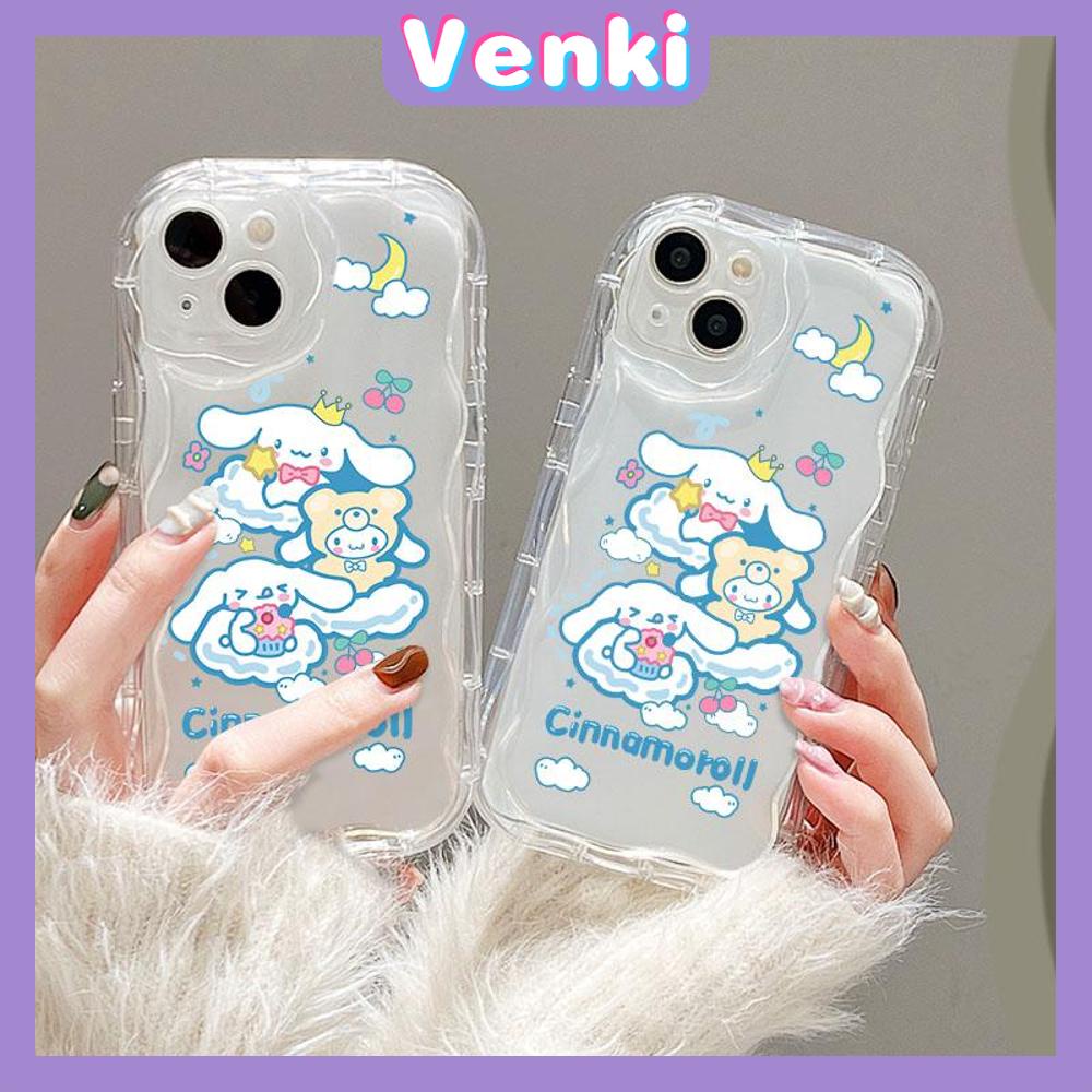 VENKI - For iPhone 11 iPhone Case 3D Curved Edge Wave Clear Case TPU Airbag Shockproof Camera Cover Cute Cartoon Compatible with iPhone 14 13 Pro max 12 Pro Max xr xs max 7 Plus 8