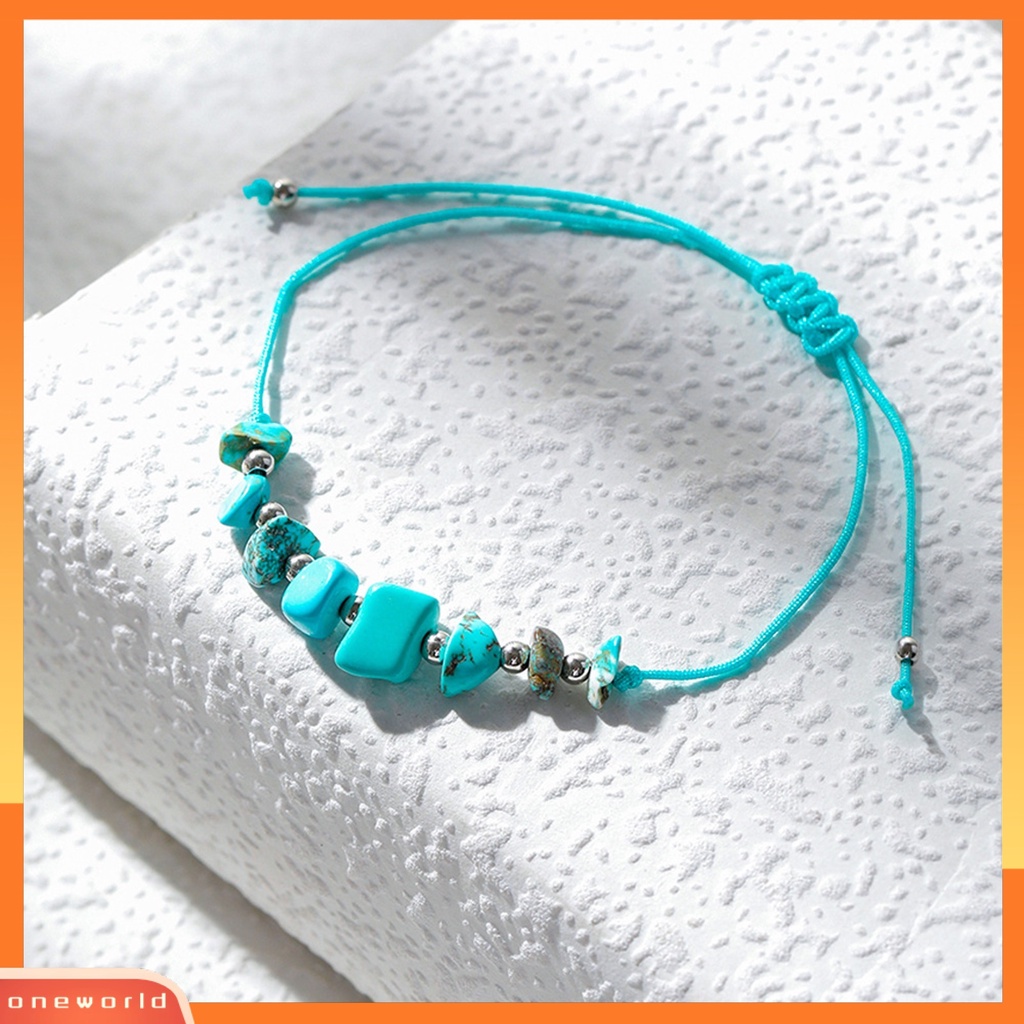 [EONE] Wanita Gelang Anyaman Hias Wanita Tidak Teratur Perhiasan Gelang Rantai Tangan Batu Kristal Imitasi Untuk Pakaian Sehari-Hari