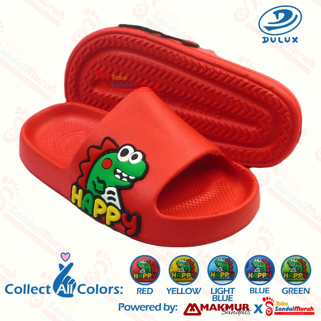 Toko Sendal Murah - Sandal Slop Uk 24 - 29 / Sandal Anak Motif Dinosaurus / Sandal Anak Laki - Laki Lucu / Sandal Kekinian Model Terbaru [Toko Sendal Murah M 386 D Dino]