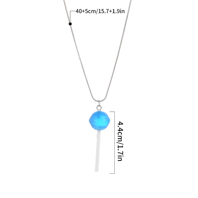 Gadis Tanggal Berkumpul Aksesoris Manis Leher Dada Dekorasi Perhiasan Warna Permen Lolipop Liontin Kalung Adjustable Klavikula Rantai Choker