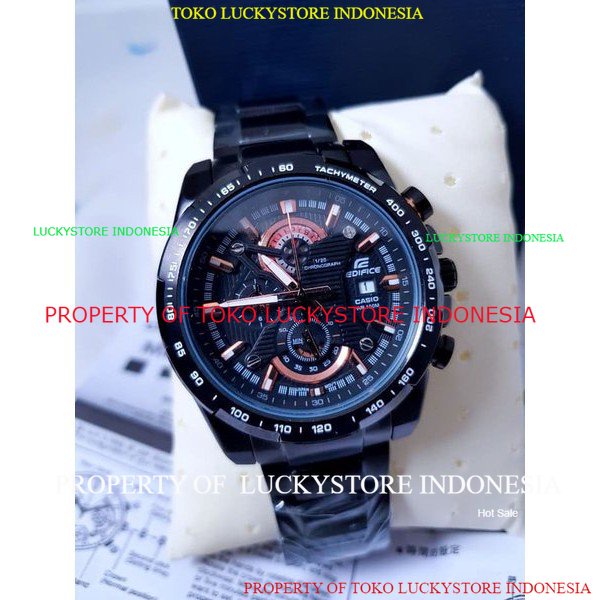 Jam Casio Edifice EFR 523FB - 1A2VUDF Stainless FullBlack Series Exclusive dan Berkualitas