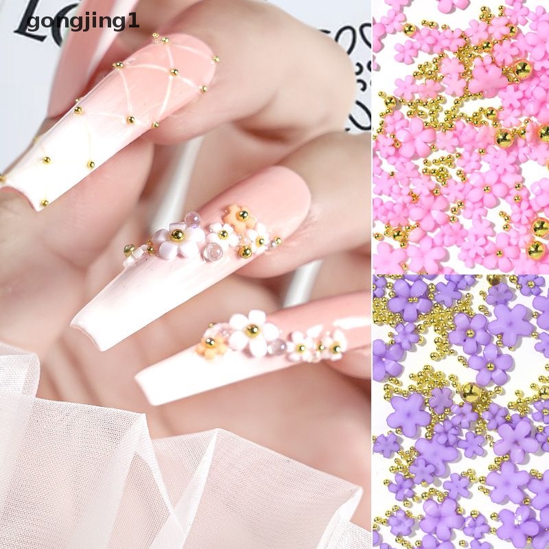 Ggg 11warna Dekorasi Nail Art Bunga PVC 3D Lucu Ukuran Campur Manicure ID