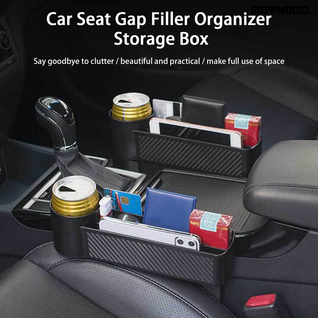 [SM Otomatis] Kotak Penyimpanan Sisi Konsol Mobil Kapasitas Besar Ukuran Sempurna Tepi Halus Universal Mudah Dipasang Car Seat Gap Filler Storage Box Organizer Perlengkapan Mobil