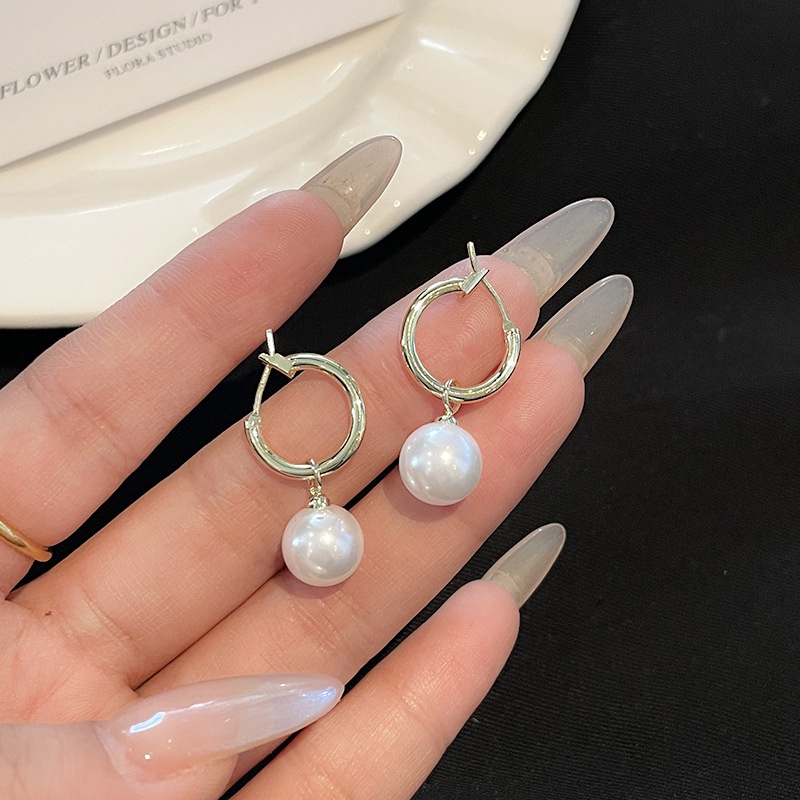 Mutiara Drop Earrings Emas Retro Hoop Earring Untuk Wanita Fashion Perhiasan Aksesoris