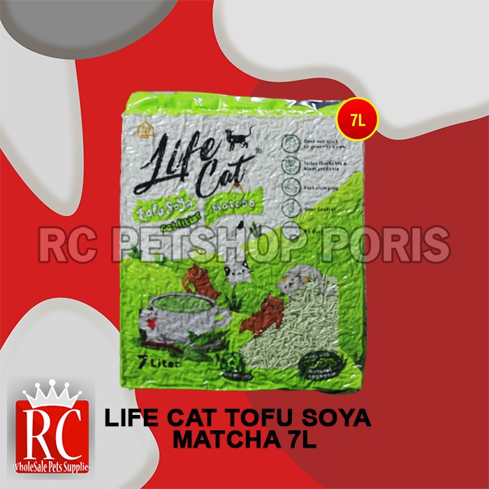 Pasir Kucing Gumpal Wangi Life Cat tofu soya 7 Litter