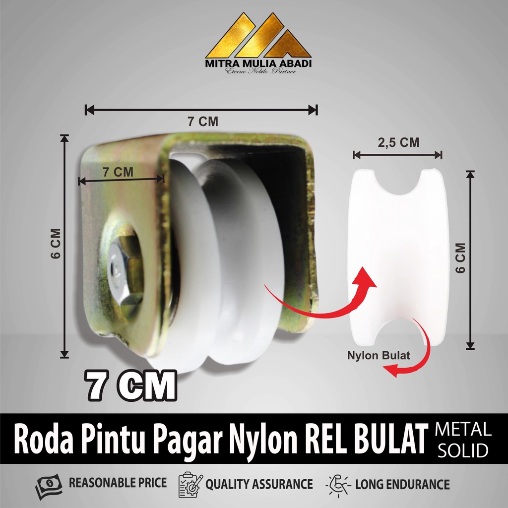 RODA  NYLON PINTU PAGAR  REL BULAT / RODA NILON  PAGAR BESI GERBANG/ PINTU BESI/ PINTU LIPAT