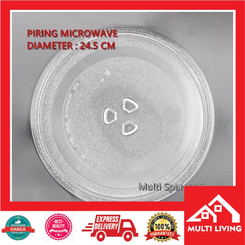 Piring MICROWAVE Diameter 24,5 cm Piringan Tatakan Oven Universal Tebal Import