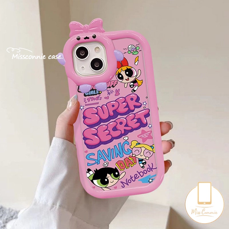 Casing Realme C35 C12 C25 C30 C25s 5 8 9i C25Y C3 C21 C31 C11 C33 9Pro+9 C15 C20 C21Y 7i 7 5s 8Pro 5i 6i C17 Kartun Gadis Super Lucu Ikatan Simpul 3D Little Monster Lens Lembut Sarung