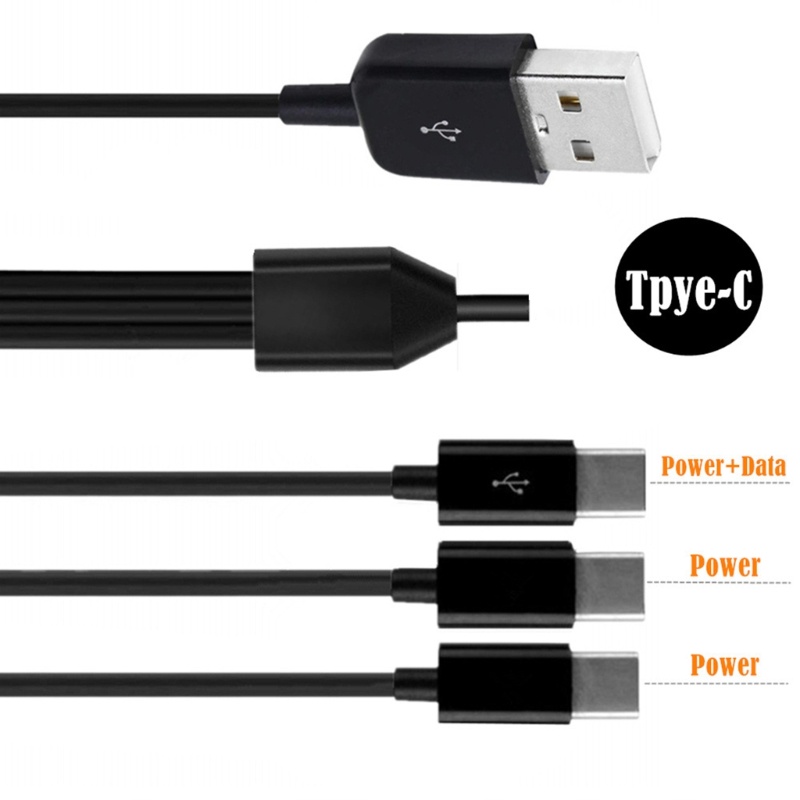 Cre USB A 2.0 Ke 3usb Tipe C Data Sync Charing Charger Kabel Wire Cord Untuk Telepon