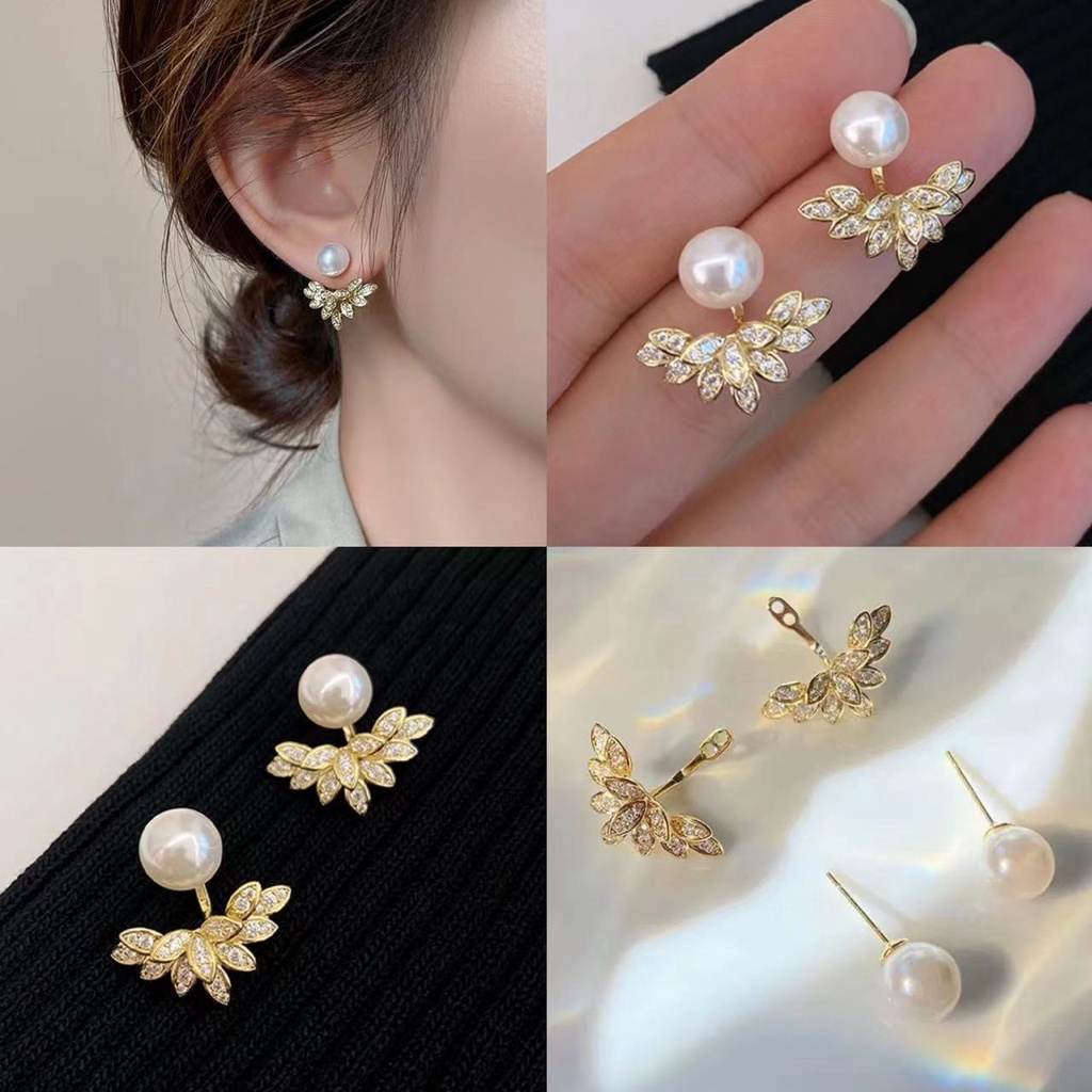 New Anting Giwang Mutiara Kelopak Vermiculite Ear Ring2023Tahun2023