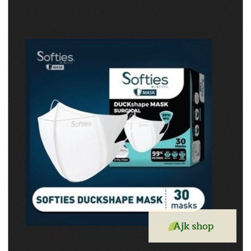 Masker Duckbill Duckshape Softies Masker 3 Ply 30 Sheets / Box