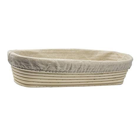 Banneton Basket Proofing Sourdough Plus Linen Cover Oval 35x14.5x8/ keranjang roti