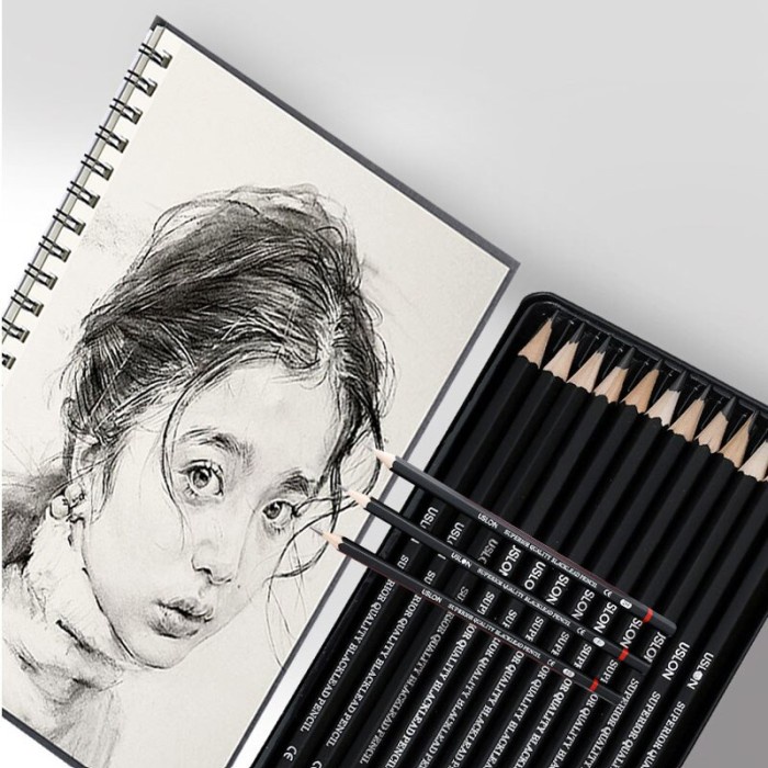 

12 Pcs Pensil Gambar Sketsa Set Drawing Pencil Set Sketch Pencil Set - 12 pcs
