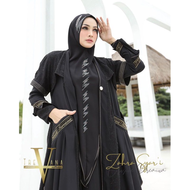 Zahra syar'i original by trevana terbaru dress lebaran kondangan umroh bisa cod