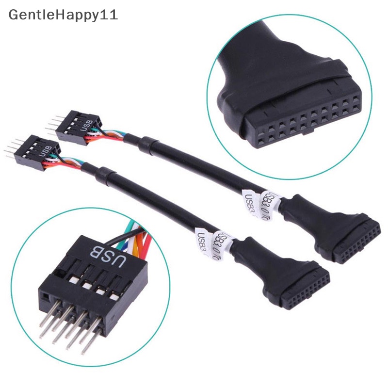 Gentlehappy USB 3.0 20-Pin Male To USB 2.0 9-Pin Motherboard Header Female Kabel Adaptor id