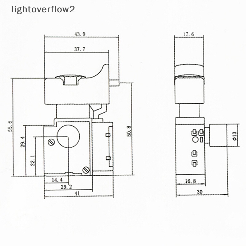 [lightoverflow2] Fa2-6/1bek 6a 250v lock on Alat Listrik Bor Listrik speed trigger switch botton [ID]