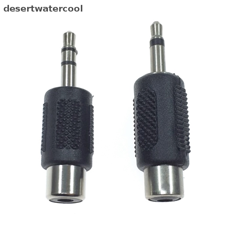 Deid 1Pc Konektor Jack RCA Ke Jack 3.5 MM Mono Stereo Plug Adapter Audio Colokan RCA Martijn