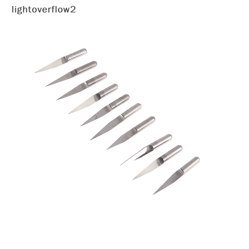 [lightoverflow2] 10pcs 3.175mm bits CNC Mesin Ukir Untuk Wood Engraver Tips Milling Cutter [ID]