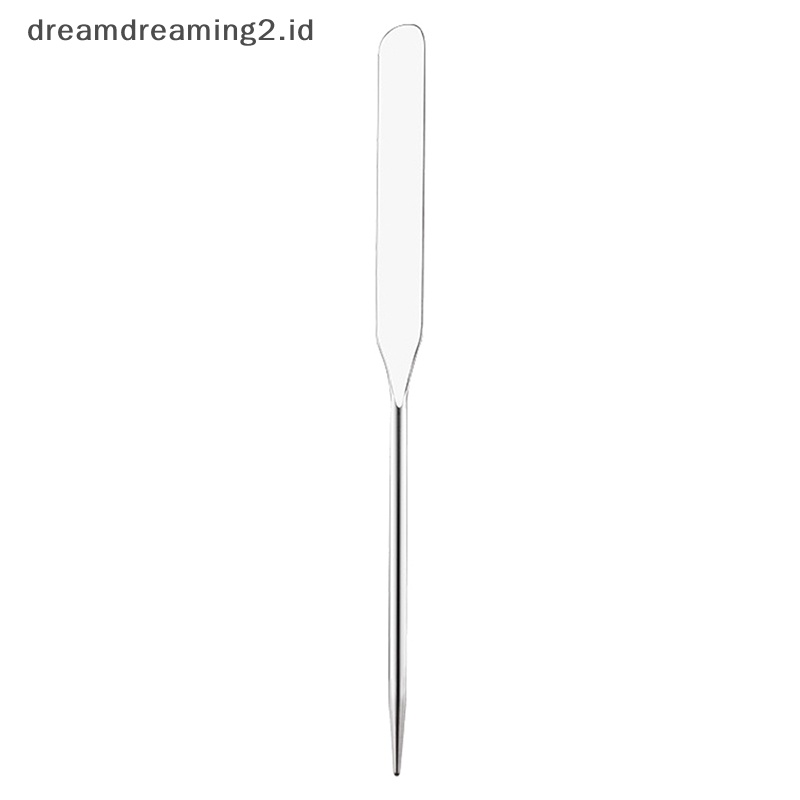 (drea) 1pcs Stainless Steel Dual Head Makeup Toner Spatula Mixing Stick Foundation//