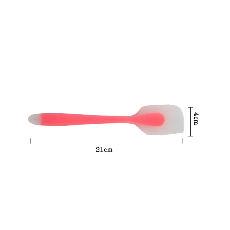 Scraper Mentega Silikon Tembus/Spatula Krim Suhu Tinggi Kecil/Alat Kue Baking DIY