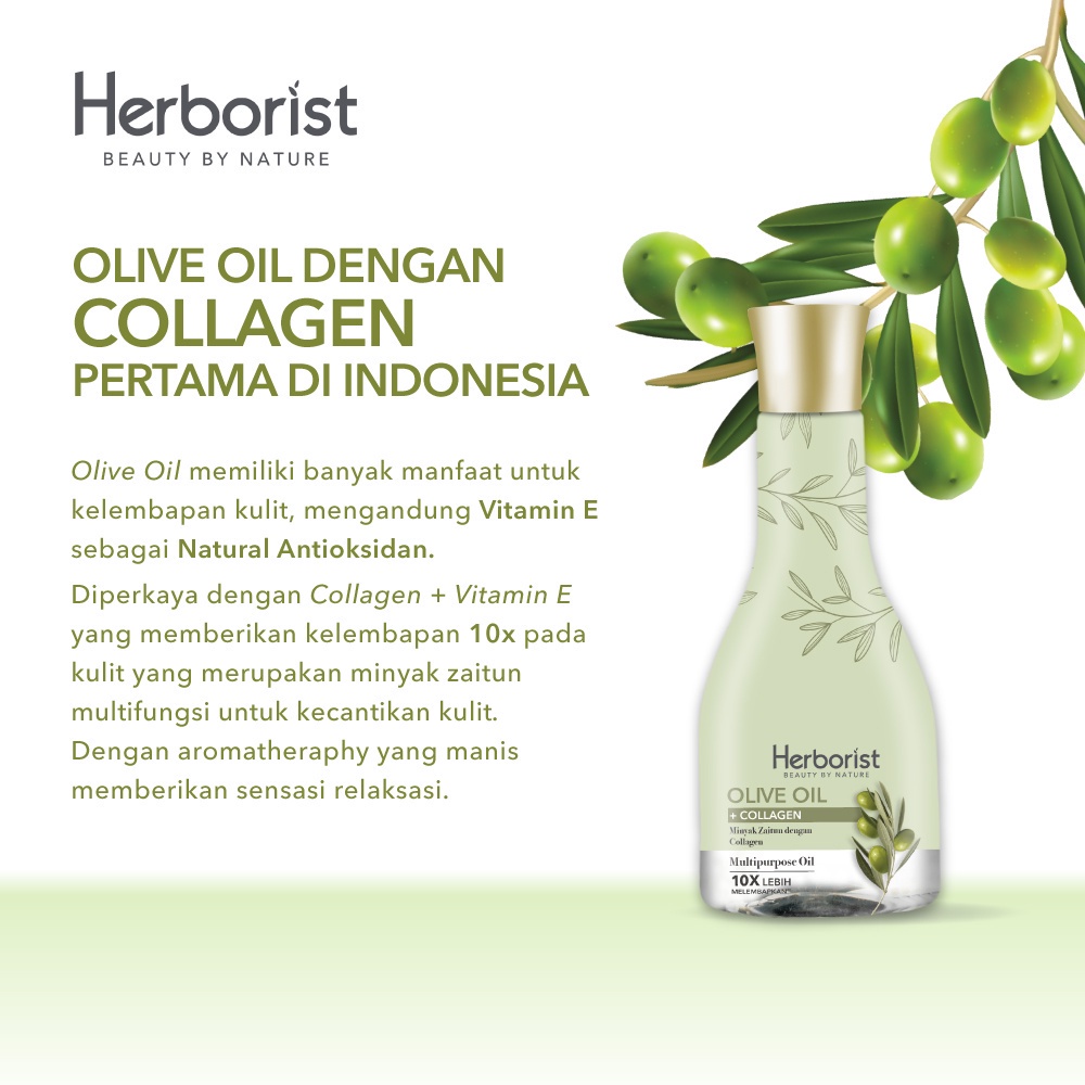 ★ BB ★ HERBORIST Olive Oil Collagen 150ml / Olive Oil Collagen 75ml / Minyak Zaitun 75ml / Minyak Zaitun 150ml