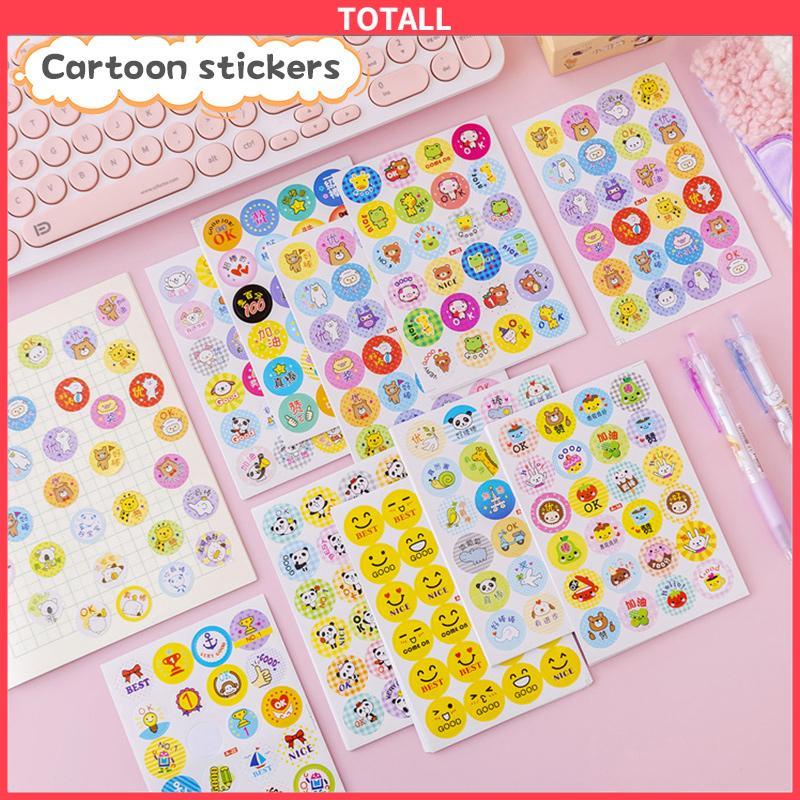 COD Cartoon Reward Stickers Animals Praise Label Stationery Sticker Mother Teacher Award Classic Toys School Supplies Kids Photo Album Decor-Totall