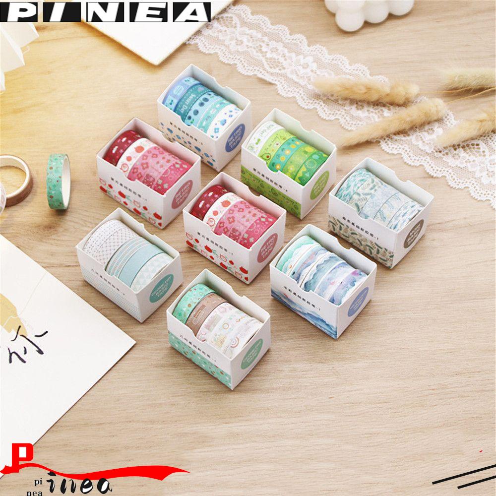 Nanas 5Rolls/box Washi Tape Perlengkapan Hias Alat Tulis Scrapbooking