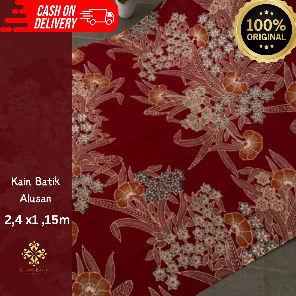 Kain Batik Hanprint warna Merah Batik SOLO 2305130004