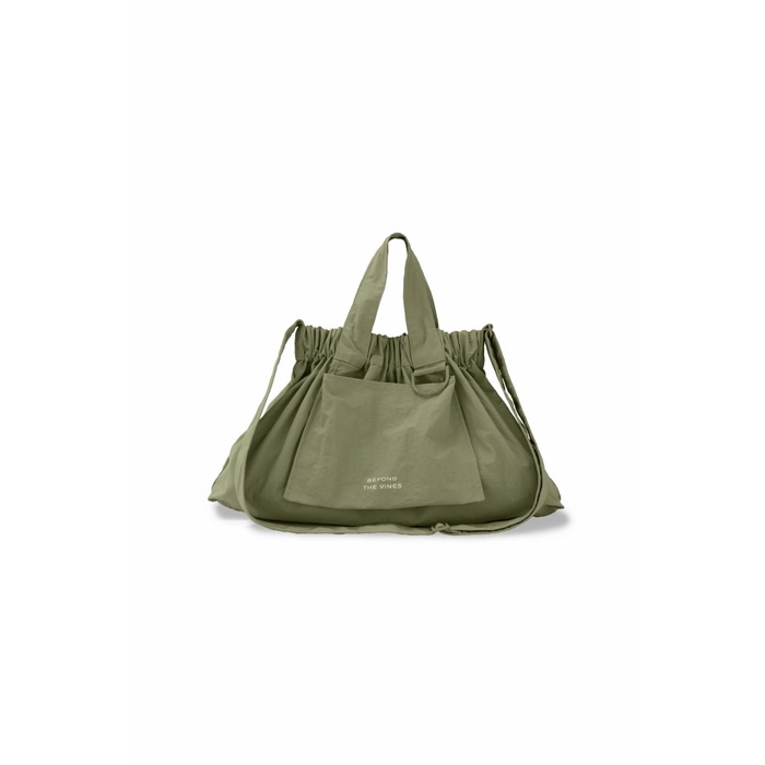 Beyond the Vines M Dumpling | BTV Medium Colourblock Nylon Bag - Light Olive