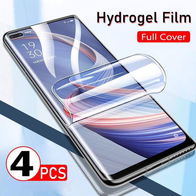 4pcs Full Cover Hydrogel Film Untuk Oppo F11 F19 F21 F9 A1 Pro F1S F3 Plus F7 F5 Youth Pelindung Layar Untuk Oppo A1 Pro A17 A96 A1X A16 A55 A53S A54S A58 Film