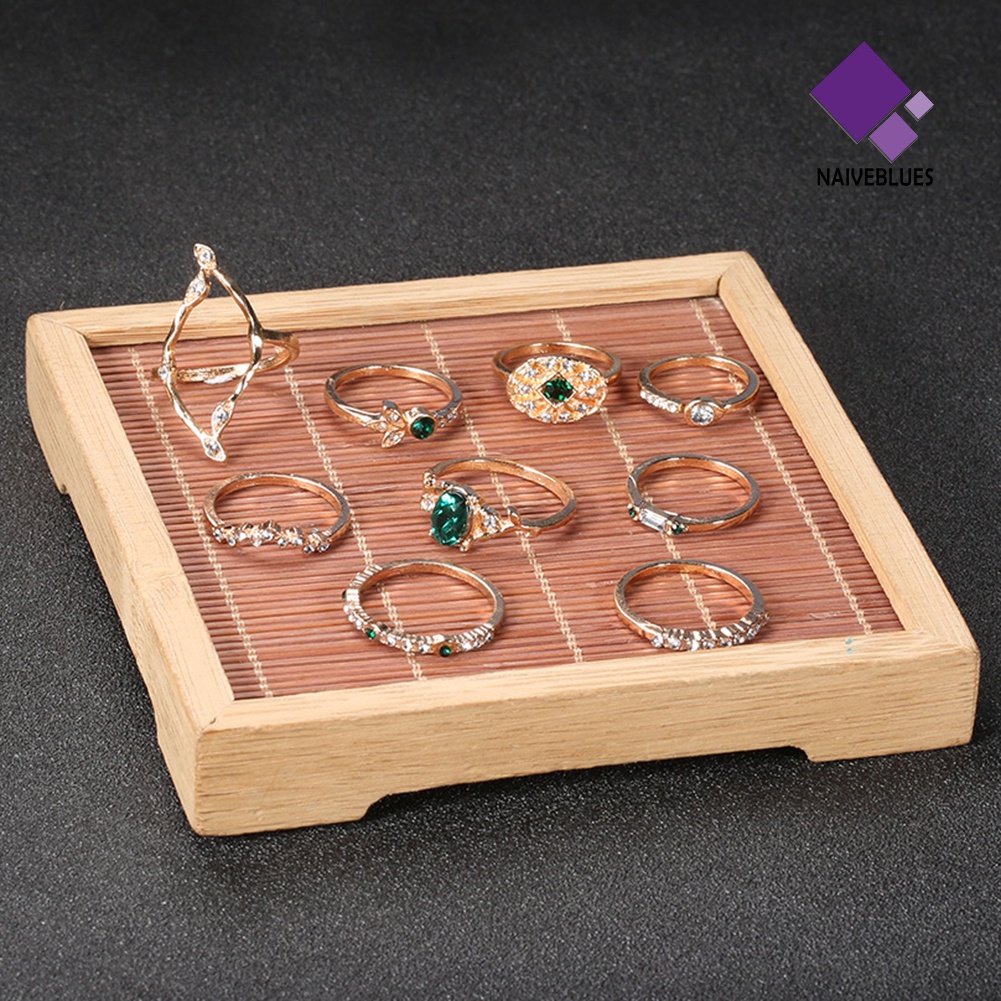 &lt; Naiveblues &gt; 9Pcs/Set Lady Hollow Rhombic Oval Berlian Imitasi Pembukaan Susun Buku Jari Cincin