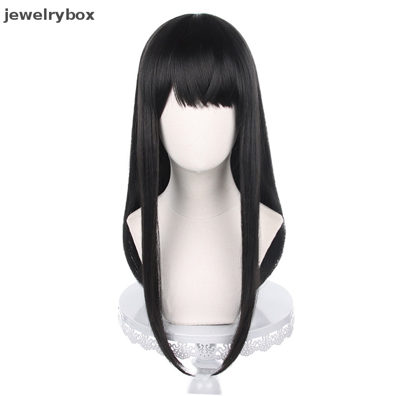 [jewelrybox] Anime Chain Man Mitaka Asa Cosplay Wig Asa Mitaka Panjang 65cm Hitam Tahan Panas Rambut Sintetis Wig Pesta Butik