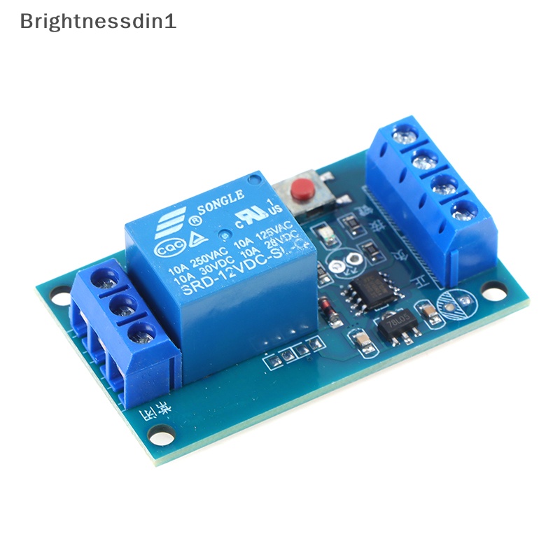 [Brightnessdin1] Modul Relay Bistable Kunci Tunggal Saklar Refite Mobil Satu Kunci Start Stop Butik