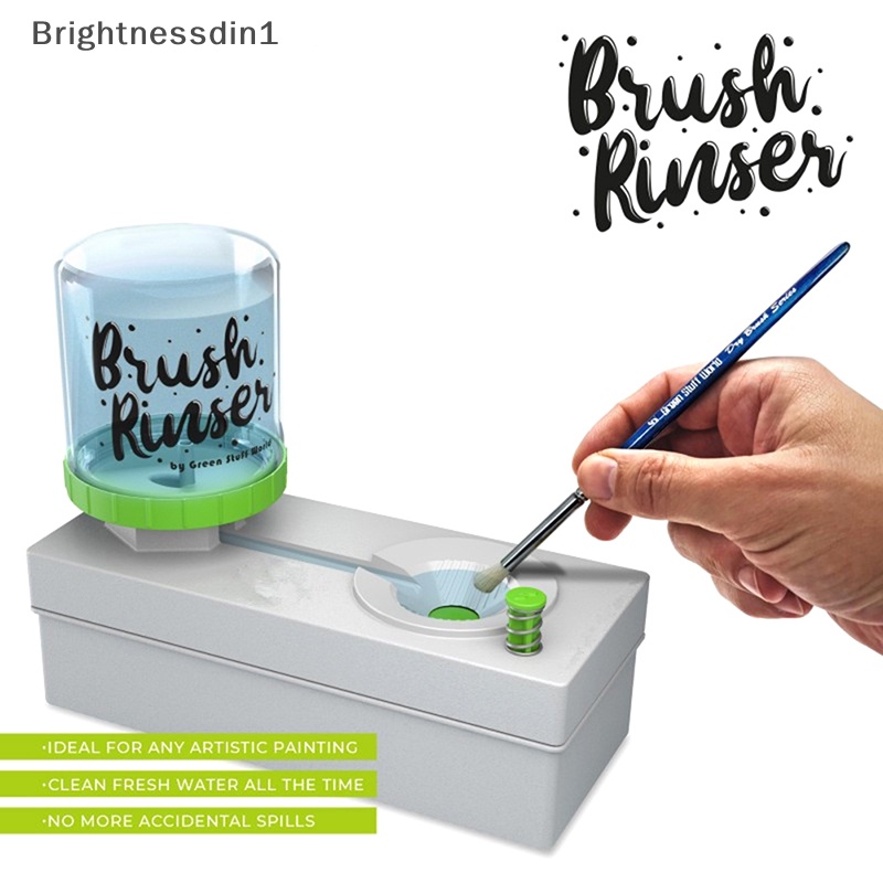 [Brightnessdin1] Brush Rinser Paint Brush Cleaner With Rinse Cup Kuas Cat Pembersih Scrubber Butik