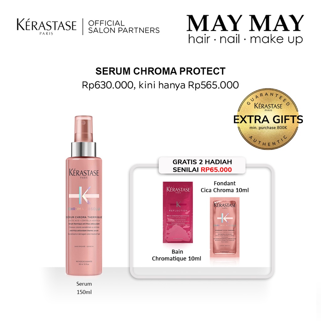 Kerastase Serum Chroma Protect 150ml Heat Protectant Rambut Diwarnai